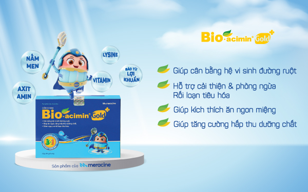 Bio-acimin Gold+ là lựa chọn hàng đầu cho trẻ biếng ăn, kém hấp thu (Ảnh: Meracine)