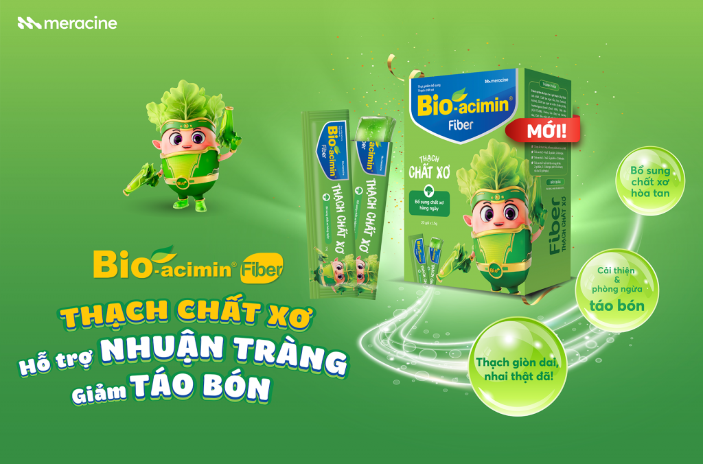 Bio-acimin Fiber thạch chất xơ hỗ trợ nhuận tràng, giảm táo bón