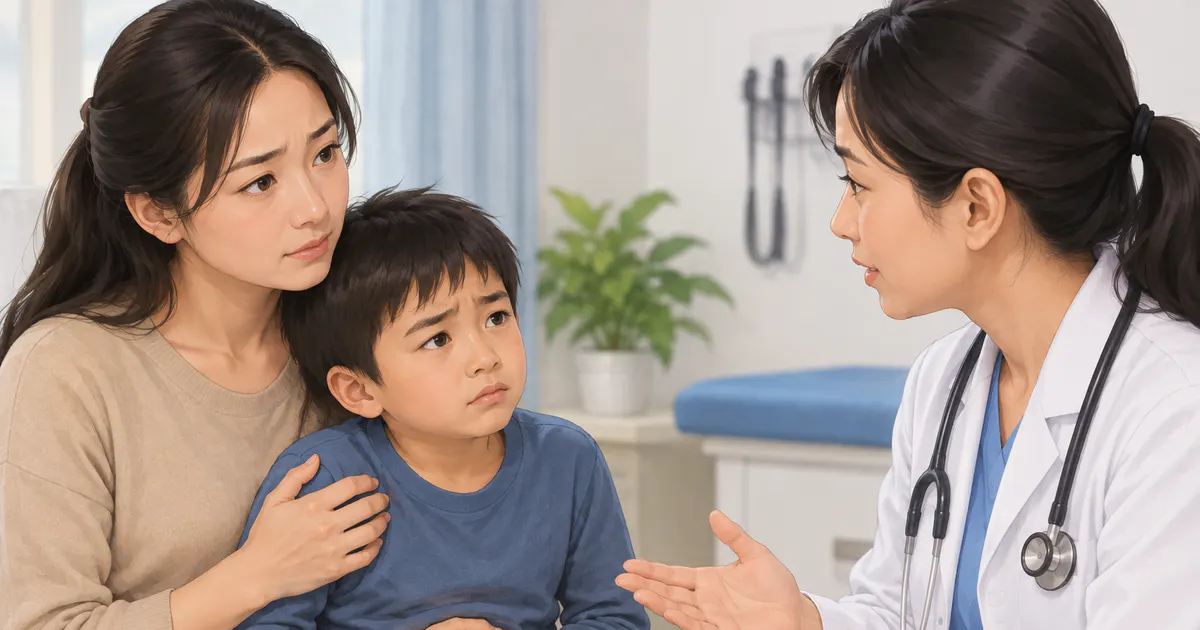 Cha mẹ đưa trẻ đau bụng có dấu hiệu cảnh báo đến nhân viên y tế