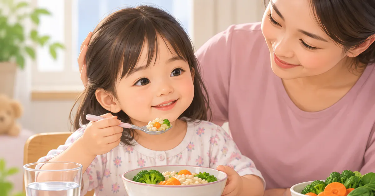 Bữa ăn nhỏ có rau quả và ngũ cốc giúp trẻ phục hồi ăn uống sau sốt