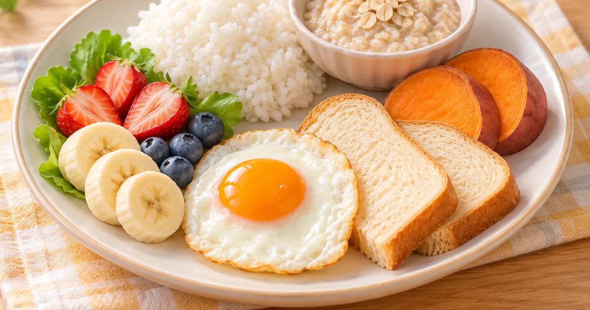 Các nguồn tinh bột đa dạng có thể dùng trong bữa sáng của trẻ