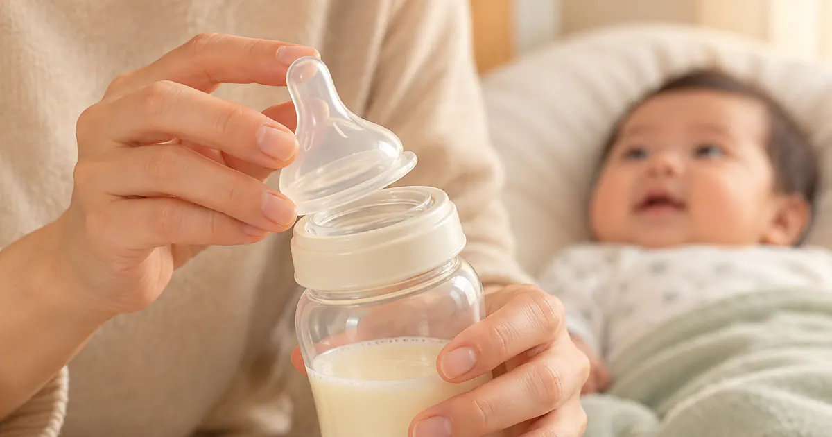 Kiểm tra núm bình và cách lắp bình trước khi cho trẻ bú
