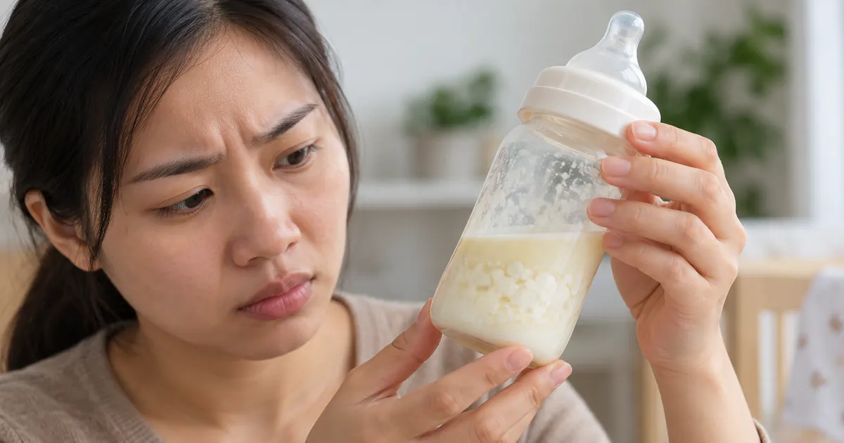 cách nhận biết sữa đã pha bị hỏng qua quan sát bình sữa tại nhà