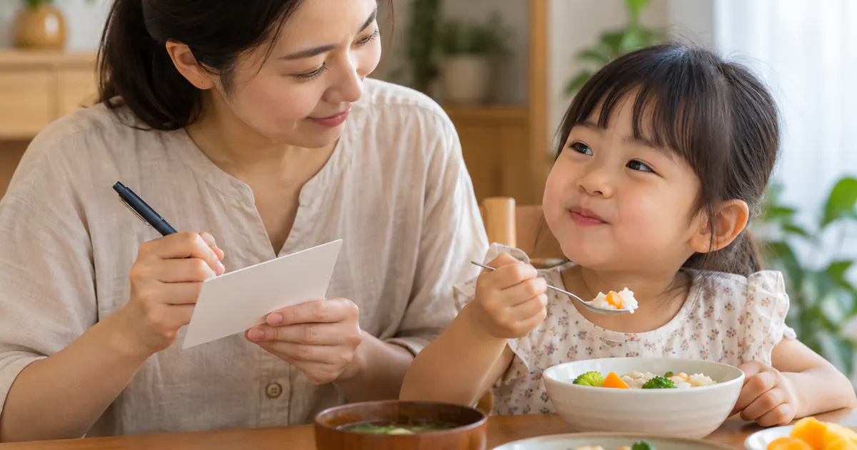 Cha mẹ thực hiện cách theo dõi tình trạng khó tiêu của trẻ bằng nhật ký ăn uống tại nhà