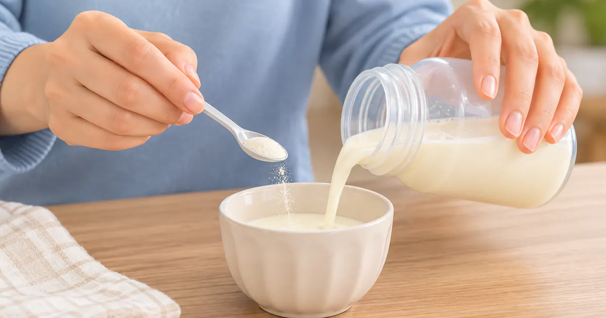 Chia một phần sữa nhỏ để kiểm soát lượng men vi sinh trẻ dùng