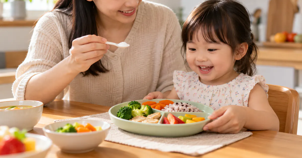 Mẹ chuẩn bị bữa ăn khi tìm hiểu men vi sinh có thay thế được chế độ ăn cho trẻ không