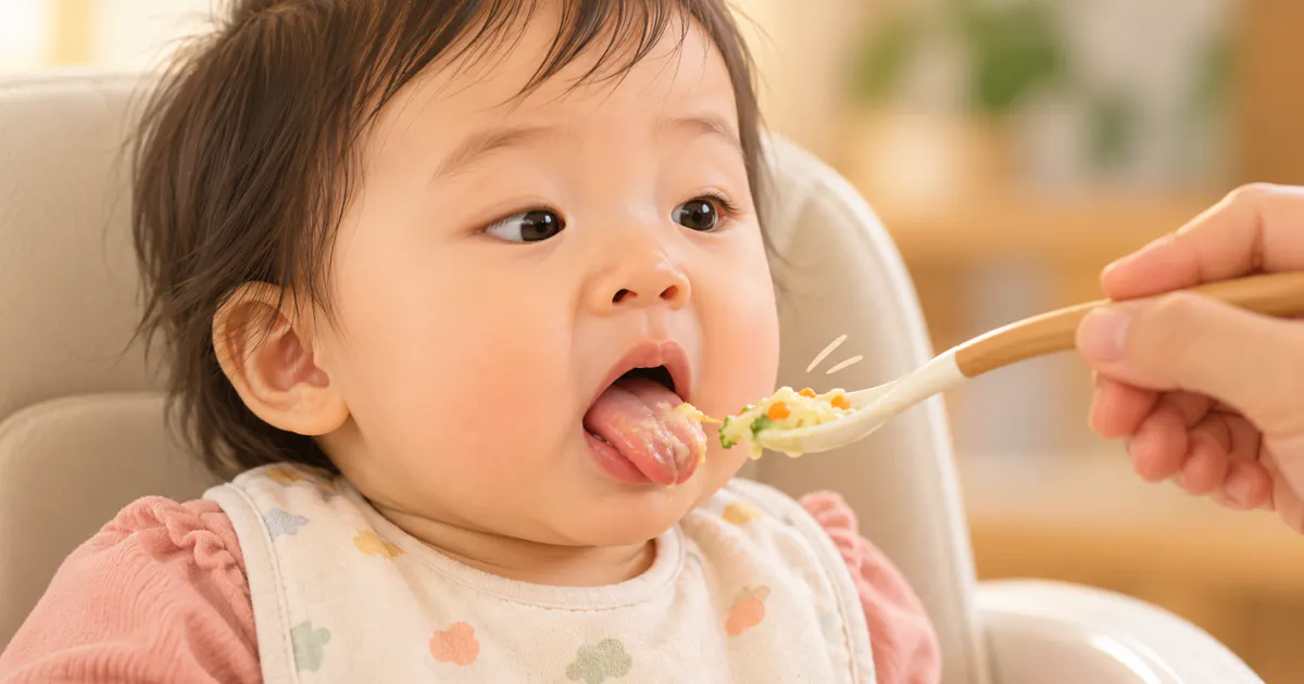 Phản xạ ọe khi trẻ làm quen với thức ăn có kết cấu mới