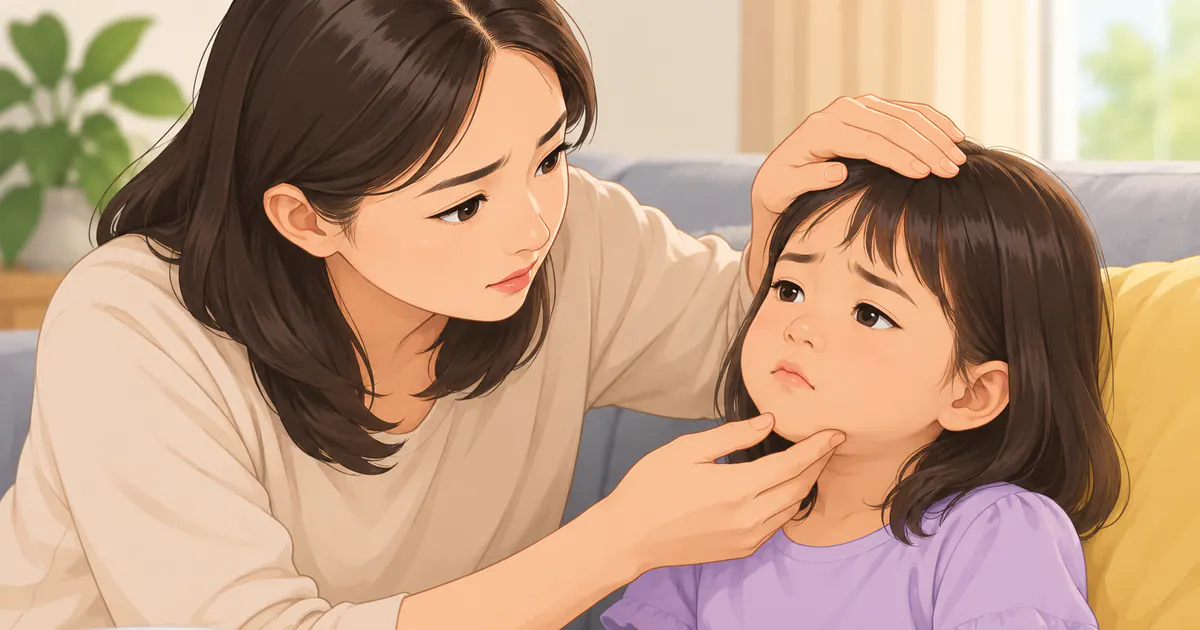 Cha mẹ theo dõi tình trạng của trẻ loét miệng trước khi đưa đi khám