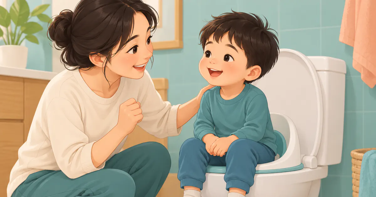 Trẻ đặt chân vững khi tập thói quen đi vệ sinh