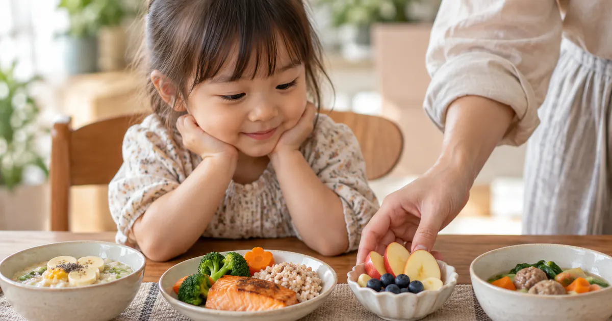 Các bữa chính và bữa phụ được bố trí theo nhịp sinh hoạt trong ngày