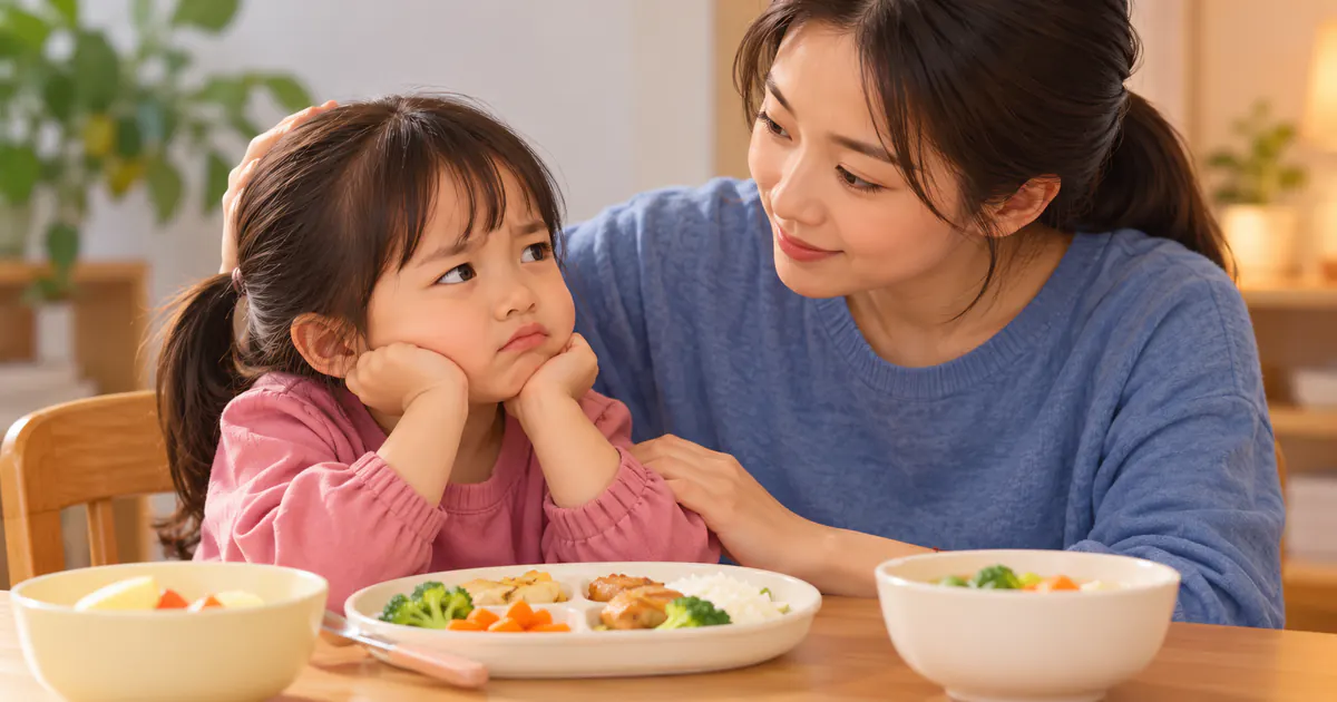 Cha mẹ bình tĩnh an ủi khi trẻ đòi xem tivi trong bữa ăn