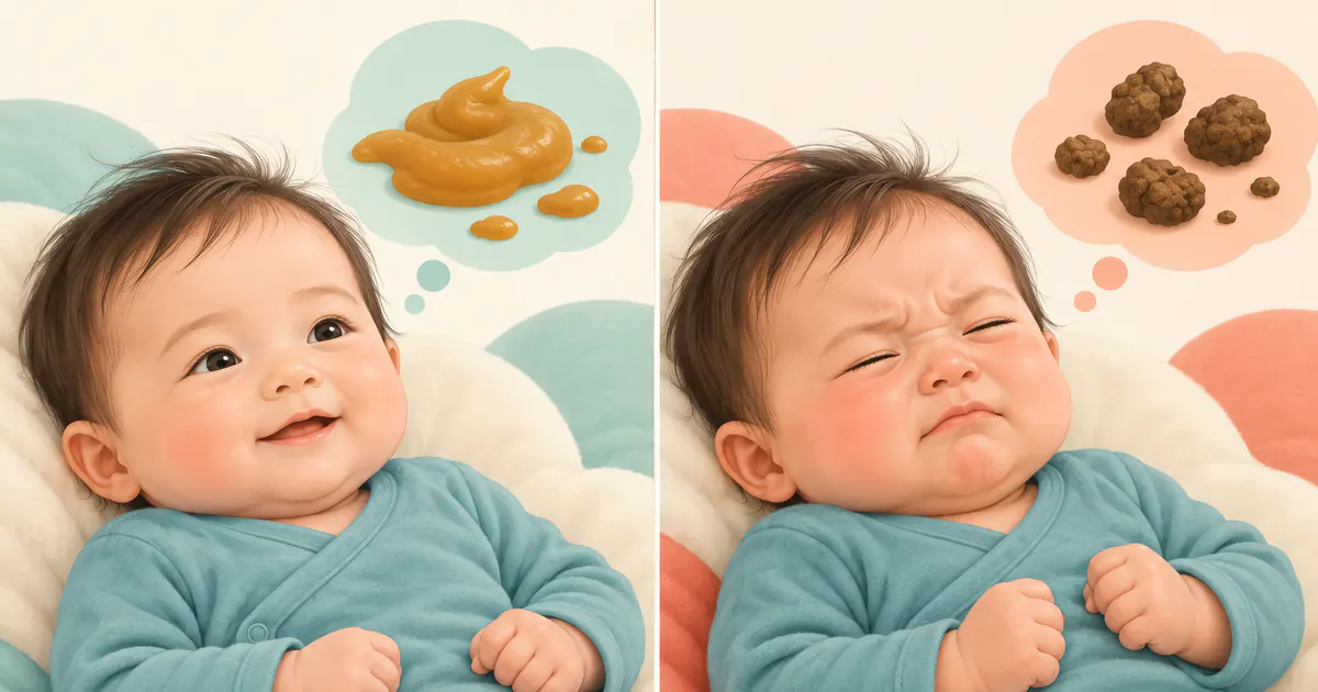 Minh họa phân biệt rặn sinh lý với táo bón thật qua tính chất phân