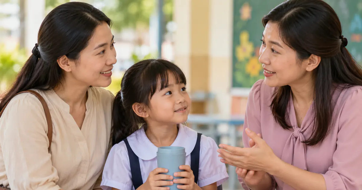 Mẹ phối hợp giáo viên khi trẻ uống quá ít nước ở trường cha mẹ nên làm gì