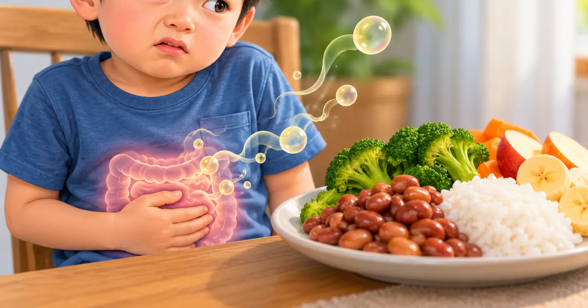 Thực phẩm có thể làm tăng quá trình lên men và sinh hơi ở trẻ